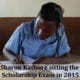 Sharon sitting the scholarship exam in 2015